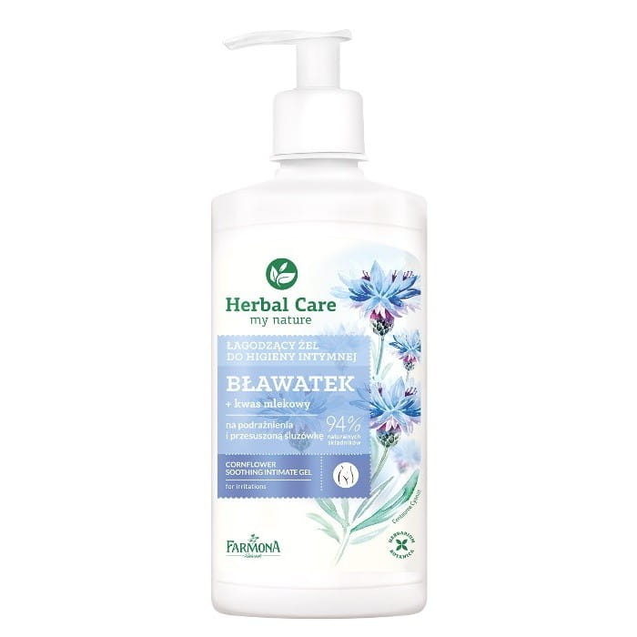 HERBAL CARE Łagodzący żel do higieny intymnej Bławatek i kwas mlekowy 330 ml