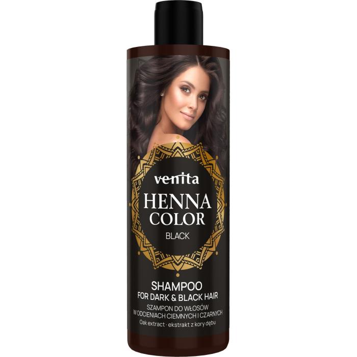 VENITA Henna Color Szampon do włosów w odcieniach ciemnych i czarnych - Black 300ml