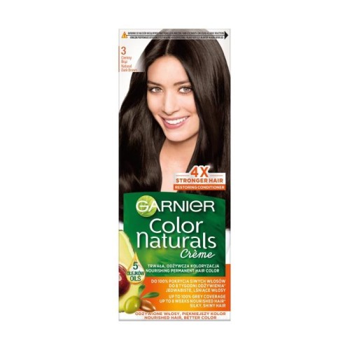 GARNIER Color Naturals Farba nr 3 - Ciemny Brąz  1op.