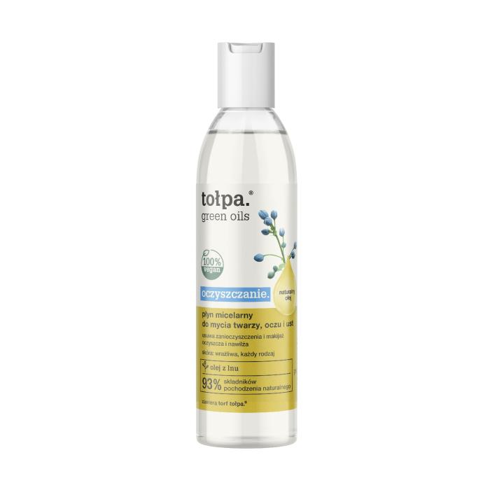 TOŁPA Green Oils Oczyszczanie Płyn micelarny do mycia twarzy, oczu i ust 200 ml