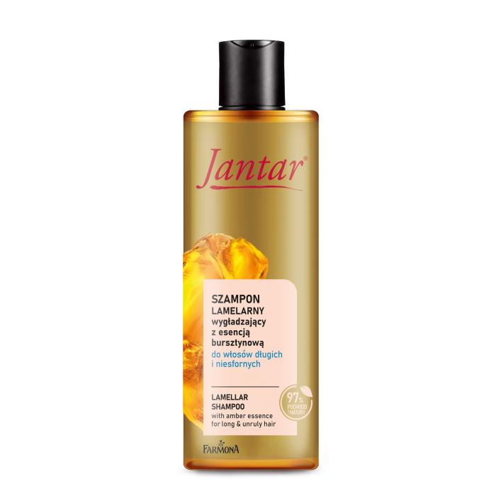 JANTAR Szampon lamelarny wygładzający z esencją bursztynową do włosów długich i niesfornych 300 ml
