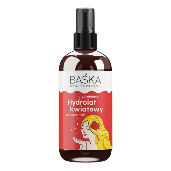 BAŚKA Hydrolat kwiatowy do twarzy ujędrniający - czerwone maki 100 ml