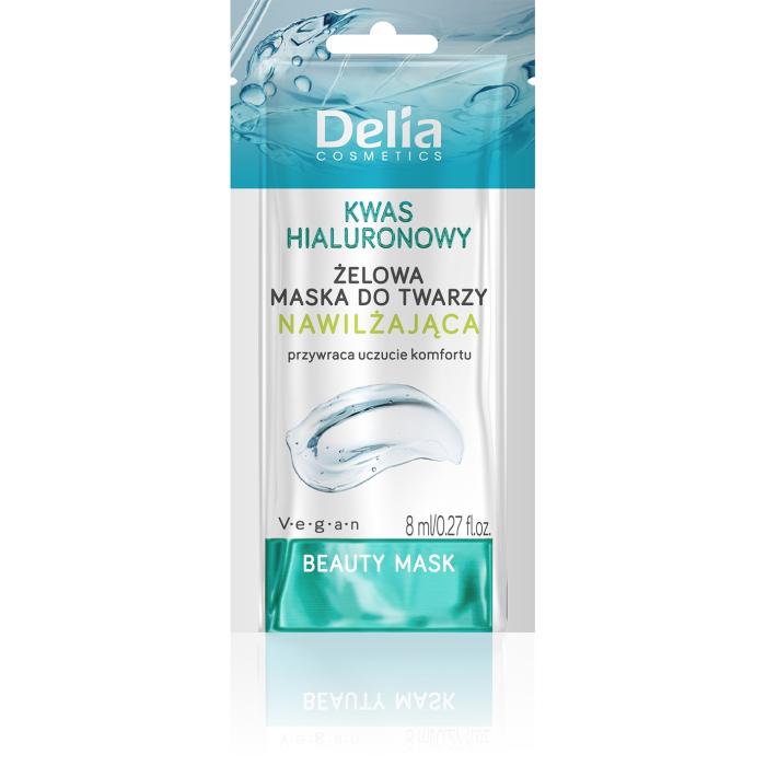DELIA Beauty Żelowa maseczka do twarzy nawilżająca z kwasem hialuronowym 8 ml