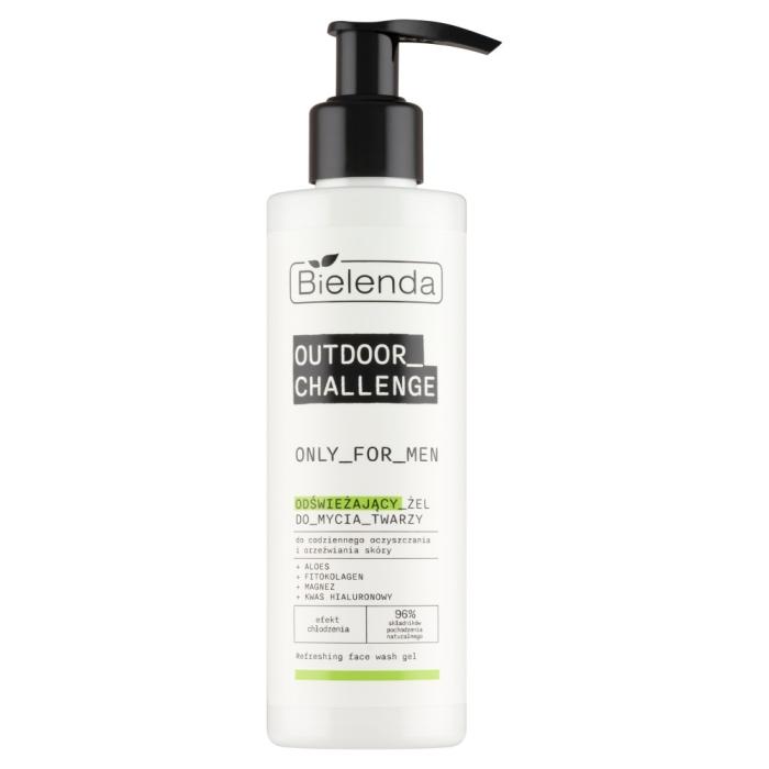 BIELENDA Only For Men Outdoor Challenge Odświeżający Żel do mycia twarzy dla mężczyzn 190 ml