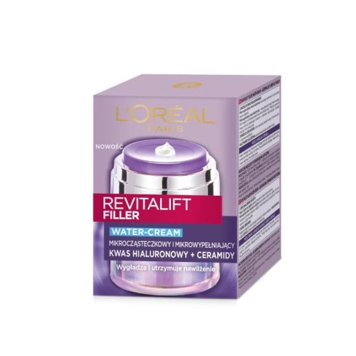LOREAL Revitalift Filler Ujędrniający Krem do twarzy Water-Cream na dzień 50 ml