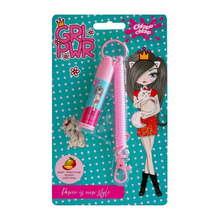 CHLAPU CHLAP Balsam do ust z brelokiem Girl Power - słodkie mango 3.2 g