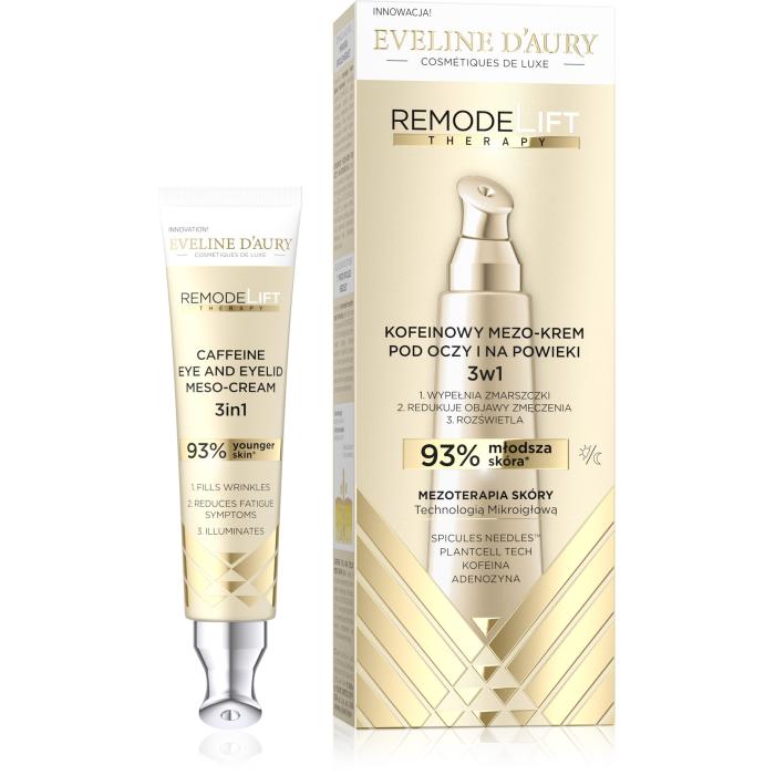 EVELINE D`AURY  Remodelift Therapy Kofeinowy Mezo-Krem 3w1 pod oczy i na powieki 15 ml