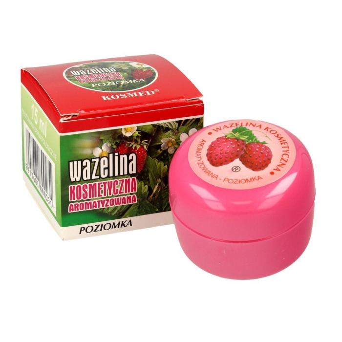 KOSMED Wazelina kosmetyczna aromatyzowana Poziomka 15 ml