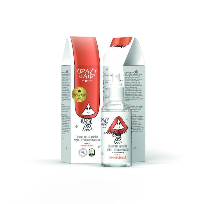 HISKIN Crazy Hair Olejowy Mix do włosów nisko- i średnioporowatych - Pomarańcza 100 ml