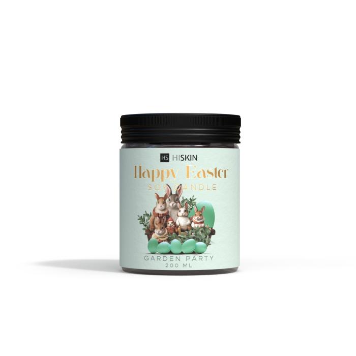 HISKIN HOME Wielkanocna Świeca sojowa HAPPY EASTER - Garden Party 200 ml