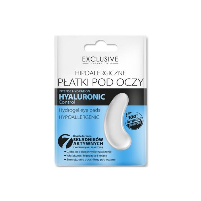 EXCLUSIVE COSMETICS Hyaluronic Control Płatki hipoalergiczne pod oczy Nawilżające 1 para