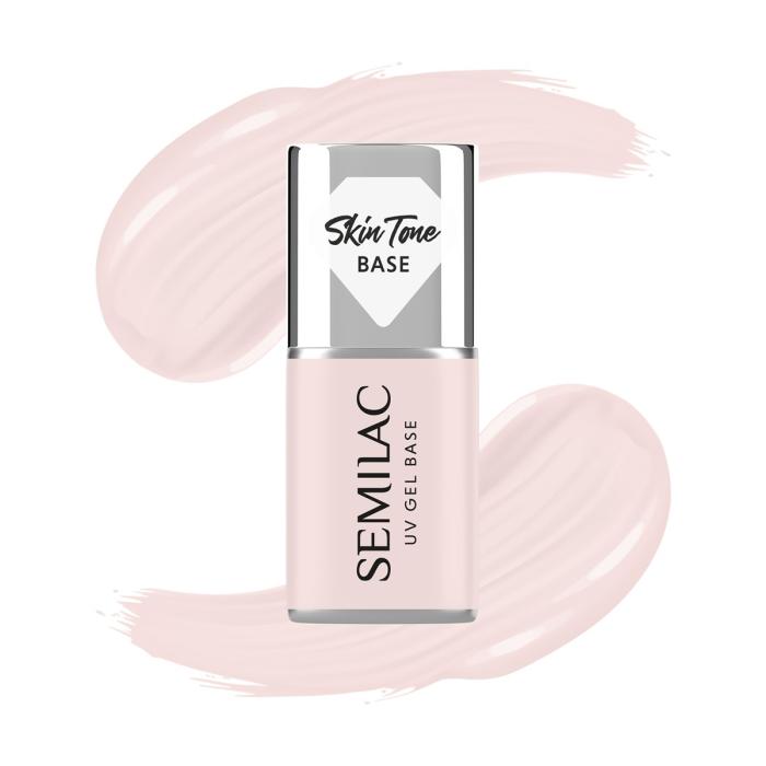 SEMILAC Skin Tone Baza coverowa do lakierów hybrydowych półtransparentna Écru 7 ml