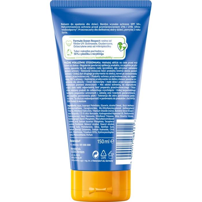 NIVEA SUN Kids Ultra Protect &amp; Care Balsam ochronny do opalania dla dzieci SPF 50+ 150 ml