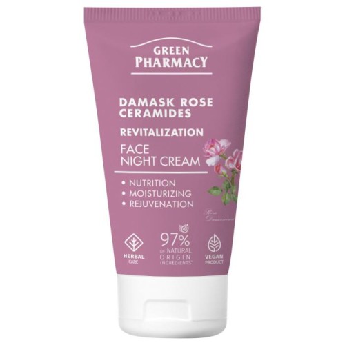 GREEN PHARMACY Róża Damasceńska + Ceramidy Rewitalizujący Krem na noc 50 ml