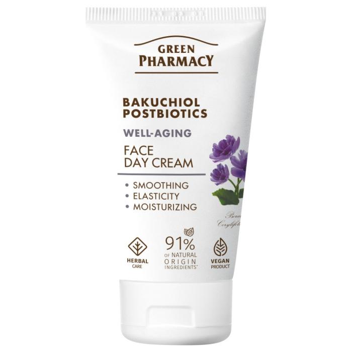 GREEN PHARMACY Bakuchiol + Postbiotyki Przeciwstarzeniowy Krem na dzień 50 ml