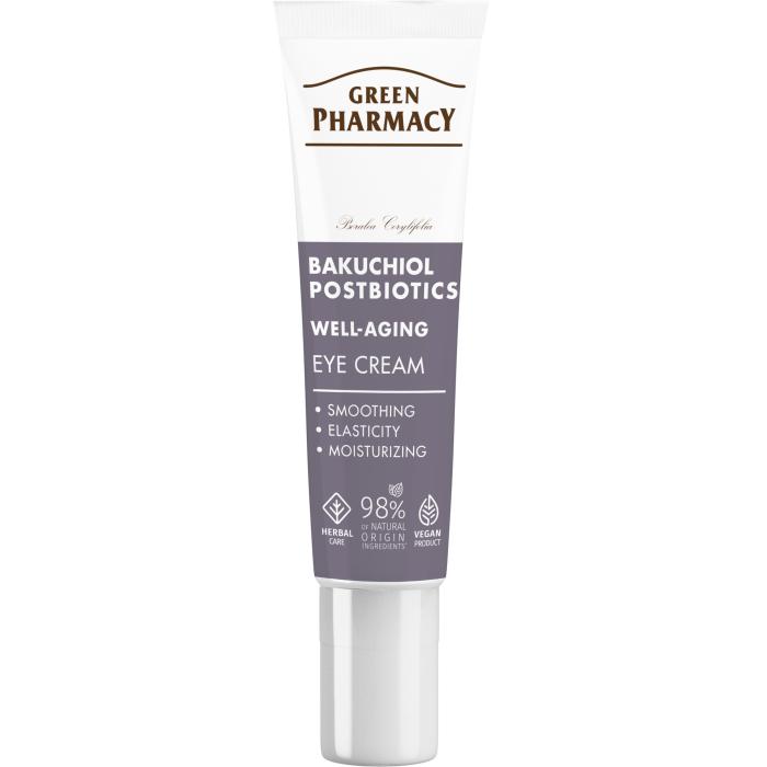GREEN PHARMACY Bakuchiol + Postbiotyki Przeciwstarzeniowy Krem pod oczy 15 ml