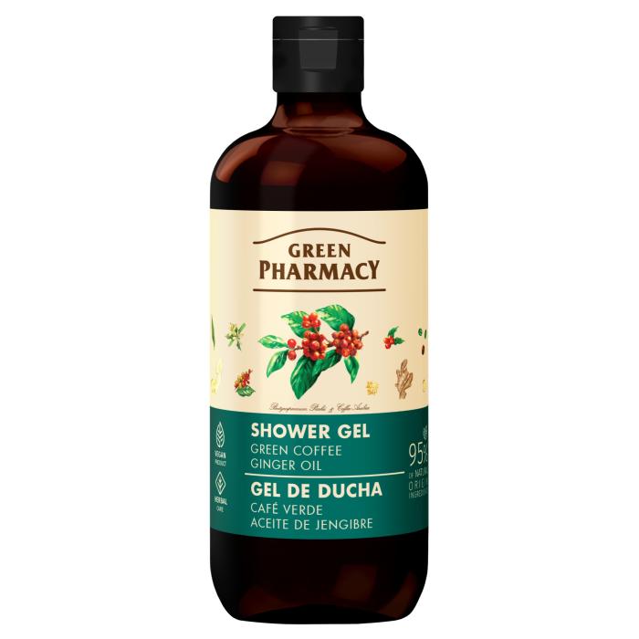 GREEN PHARMACY Żel pod prysznic - Zielona Kawa + Olejek Imbirowy 500 ml