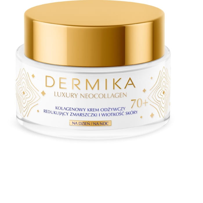 Dermika Luxury Neocollagen 70+ Kolagenowy Krem odżywczy redukujący zmarszczki i wiotkość skóry na dzień i noc  50ml