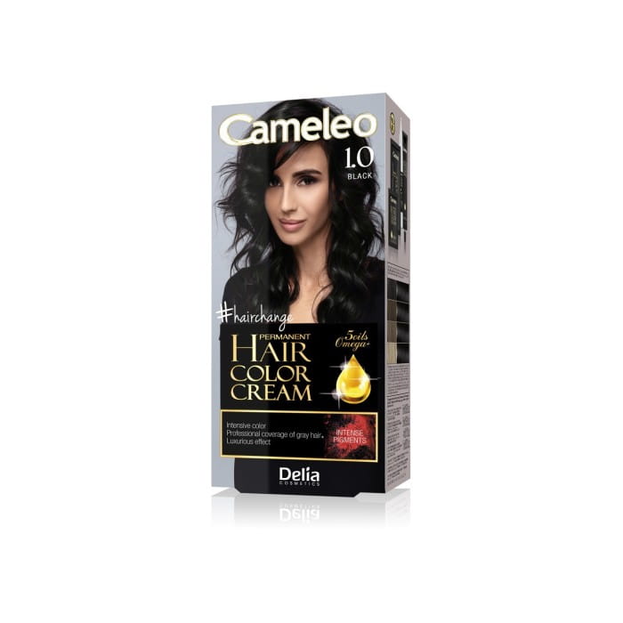 DELIA COSMETICS CAMELEO OMEGA Farba permanentna 1.0 Black