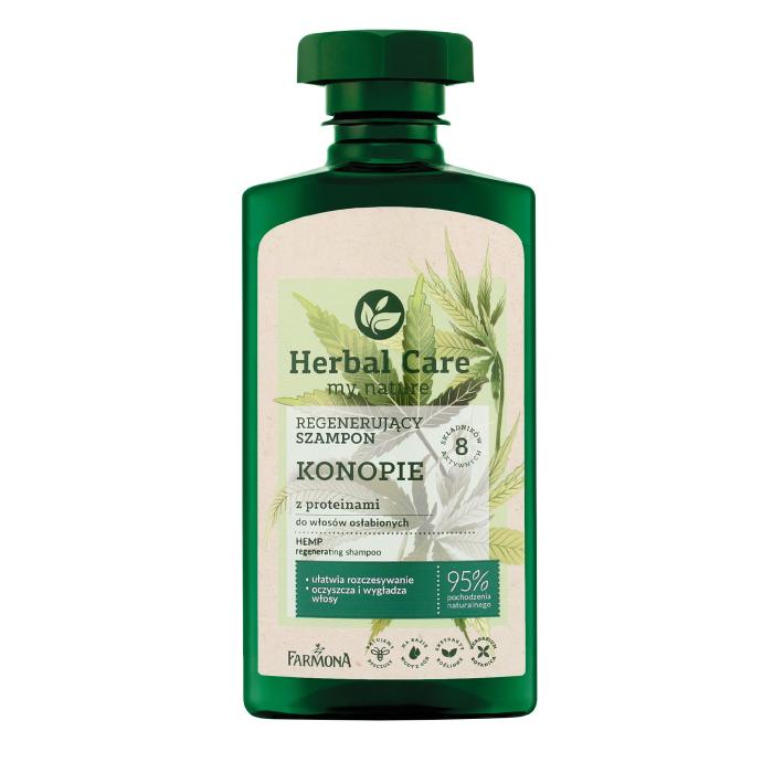 HERBAL CARE Regenerujący szampon Konopie z proteinami 330 ml