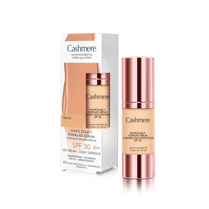 CASHMERE DD SPF 30 Nawilżający podkład-serum z kwasem hialuronowym Beige 30 ml