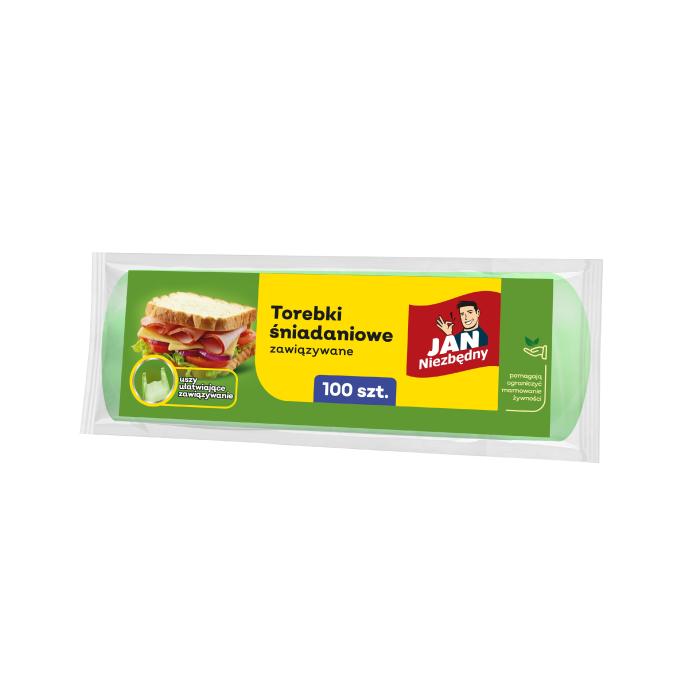 JAN NIEZBĘDNY Torebki śniadaniowe zawiązywane - foliowe 1op.-100szt