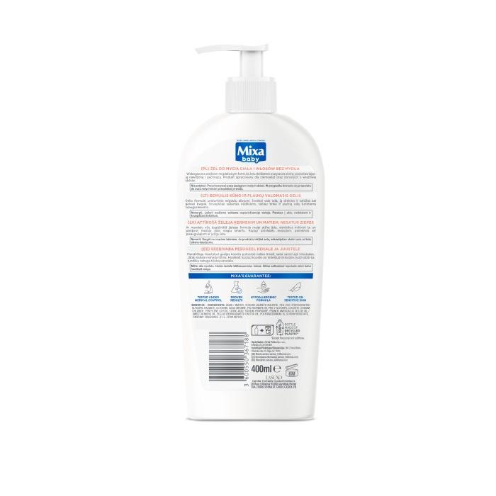 MIXA Baby Żel do mycia ciała i włosów bez mydła 400 ml