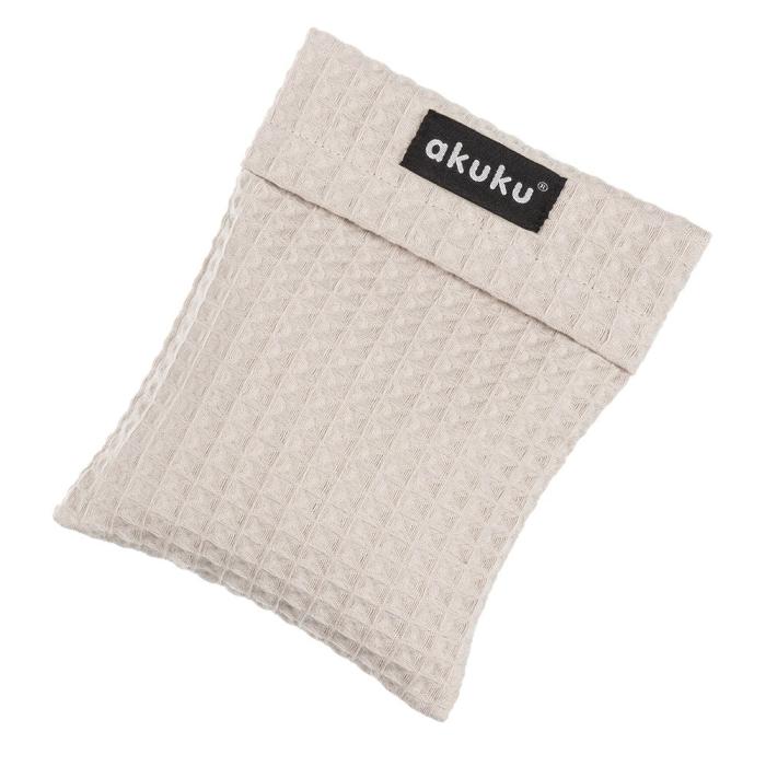 AKUKU Termofor z pestkami wiśni w pokrowcu 13x16 cm beż (a0635)