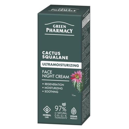 GREEN PHARMACY Kaktus + Skwalan Ultranawilżający Krem na noc 50 ml