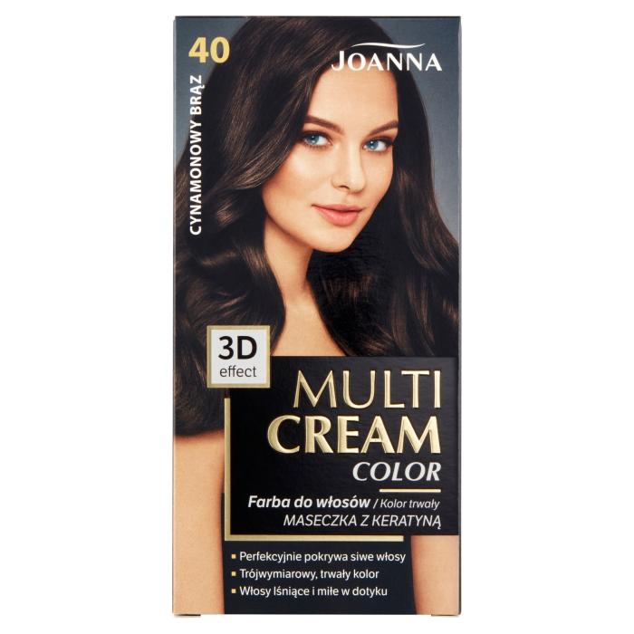 JOANNA Multi Cream Color Farba do włosów nr 40 Cynamonowy Brąz.