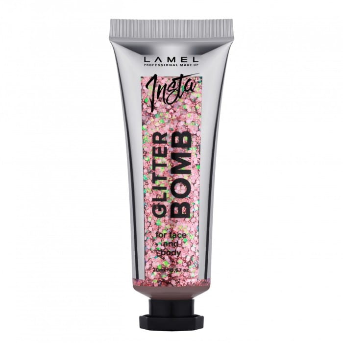 LAMEL Insta Brokat w żelu Glitter Bomb do twarzy i ciała nr 403  20ml