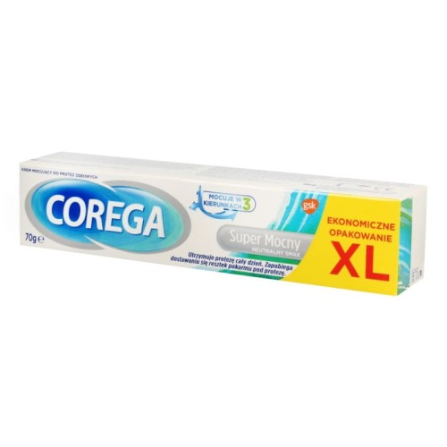 GSK Corega Krem do mocowania protez zębowych -  Super Mocny neutralny smak 70g