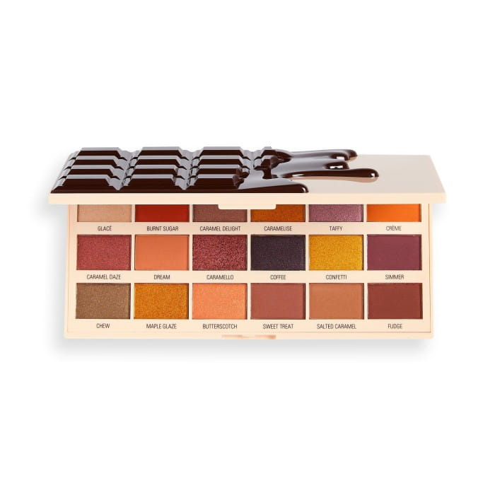 I HEART REVOLUTION Chocolate Caramel Nudes Paleta 18 cieni do powiek