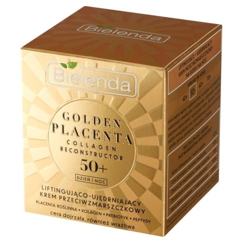 BIELENDA GOLDEN PLACENTA 50+ Liftingująco Ujędrniający Krem przeciwzmarszczkowy na dzień i noc 50ml