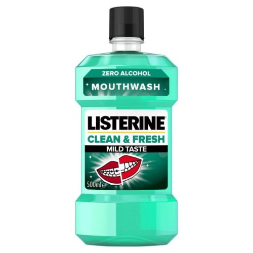 Listerine Clean &amp; Fresh Płyn do płukania jamy ustnej Mild Taste 500ml
