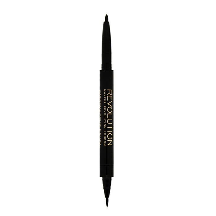 REVOLUTION Awesome Eyeliner Felt and Kohl Dwustronny czarny eyeliner w pisaku