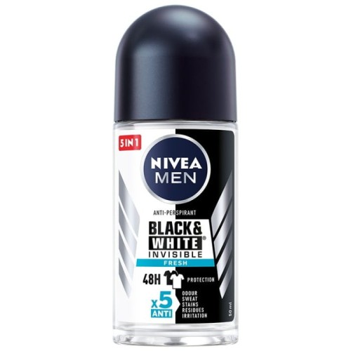 NIVEA MEN Antyperspirant w kulce Black &amp; White Invisible Fresh 50 ml