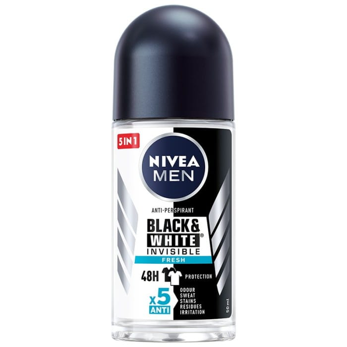 NIVEA MEN Antyperspirant w kulce Black &amp; White Invisible Fresh 50 ml