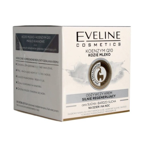 EVELINE Odżywczy krem silnie regenerujący - Koenzym Q10 &amp; Kozie Mleko 50 ml