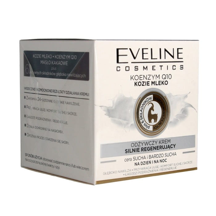 EVELINE Odżywczy krem silnie regenerujący - Koenzym Q10 &amp; Kozie Mleko 50 ml