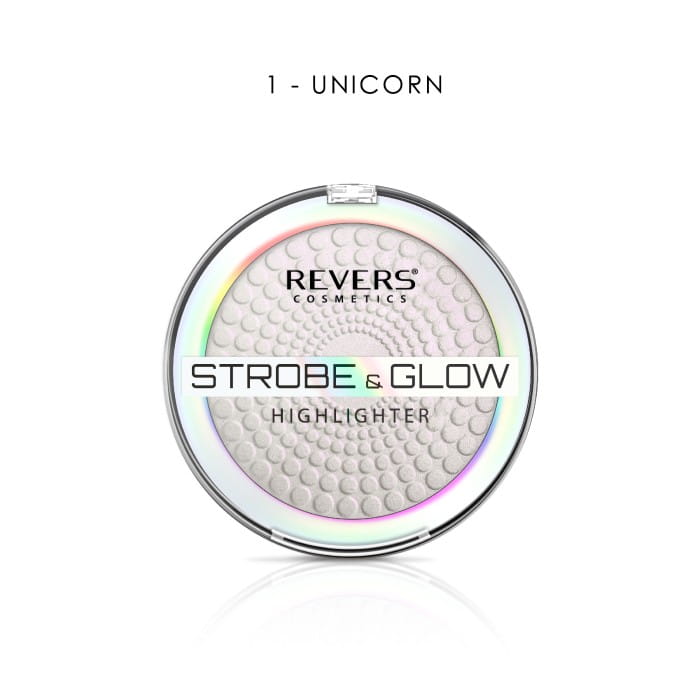 REVERS Puder rozświetlający STROBE &amp; GLOW HIGHLIGHTER  01 Unicorn 8 g