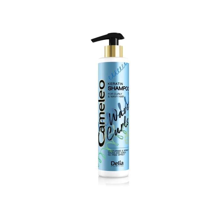 DELIA COSMETICS CAMELEO FALE LOKI Szampon keratynowy do włosów kręconych i falowanych 250ml