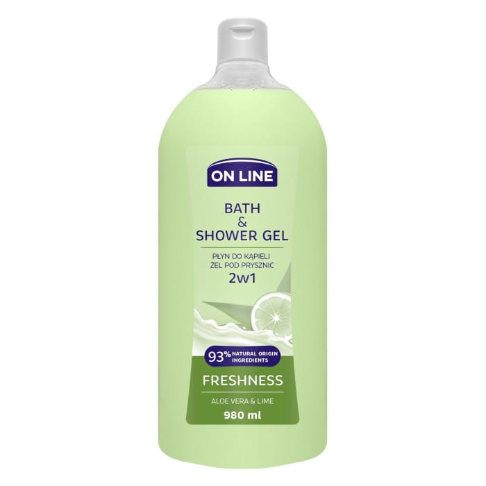 ON LINE Żel i płyn do kąpieli 2w1 Freshness 980 ml